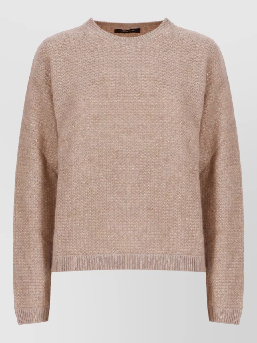Fabiana Filippi Wool blend lurex crewneck sweater