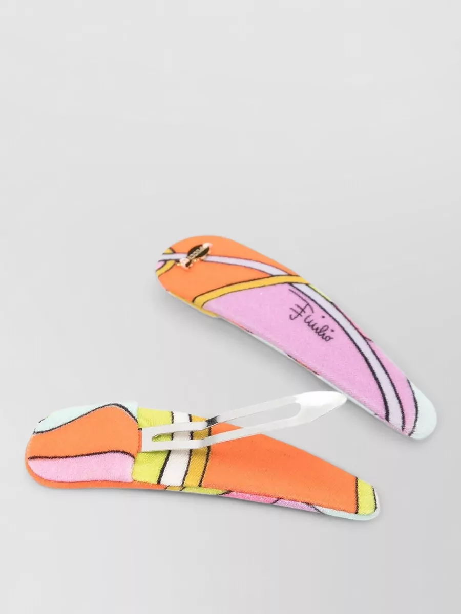 Pucci Printed Hair Clip Set