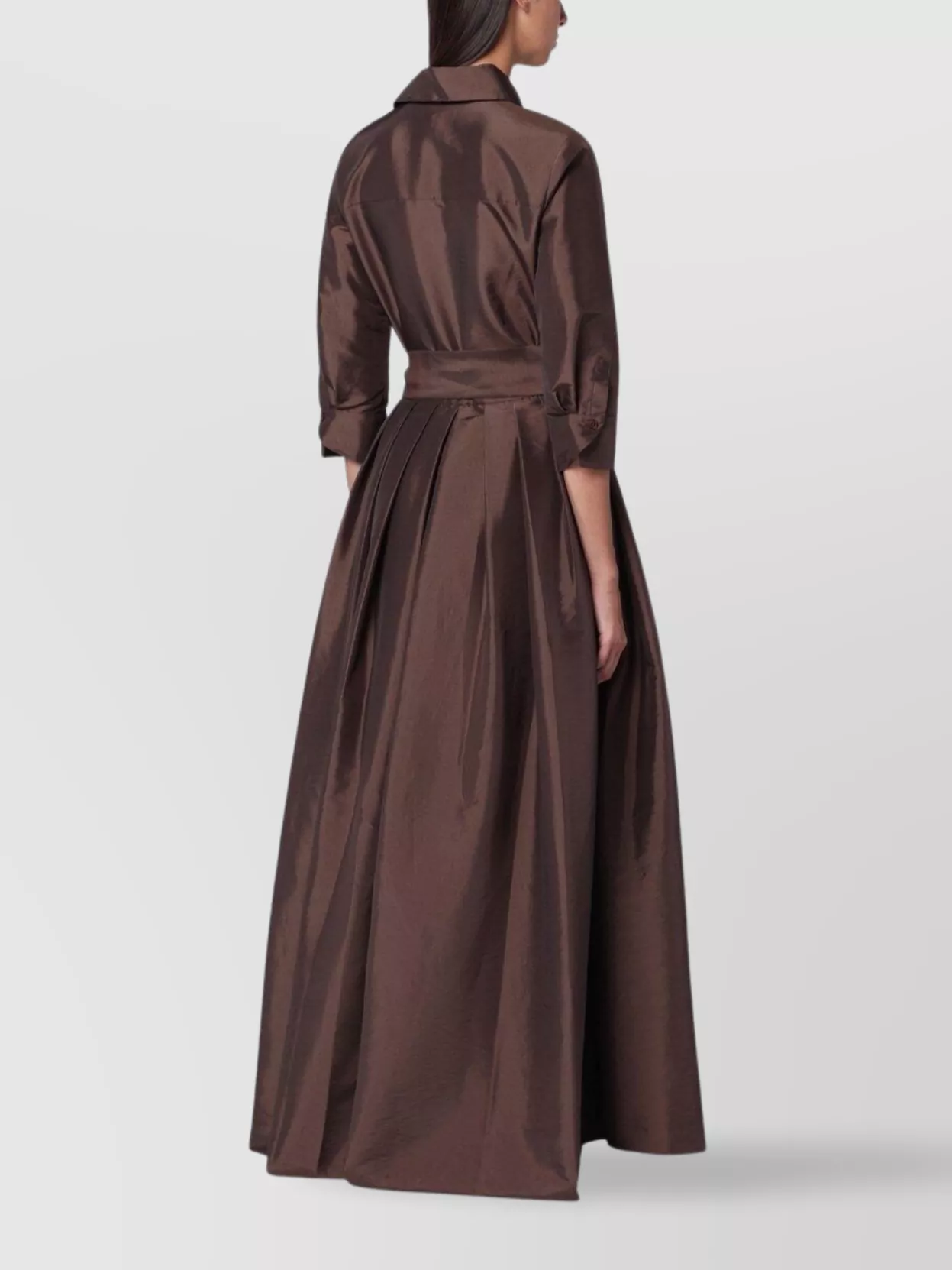 Simkhai Julip Belted Dress In Chocolate Colour In Brown