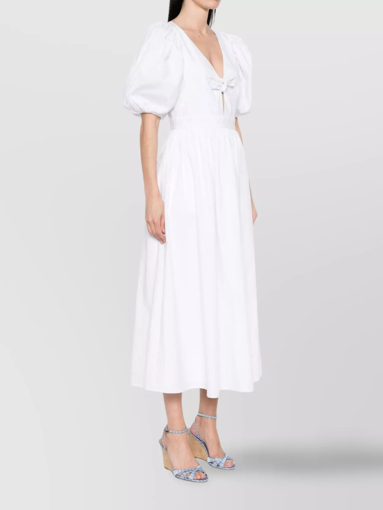 Rotate Birger Christensen Puff-sleeve Midi Dress