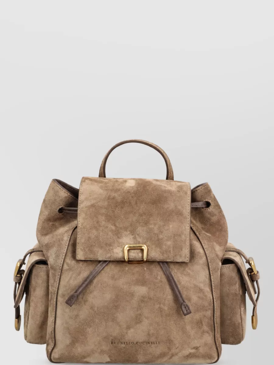 Brunello Cucinelli na leather backpack