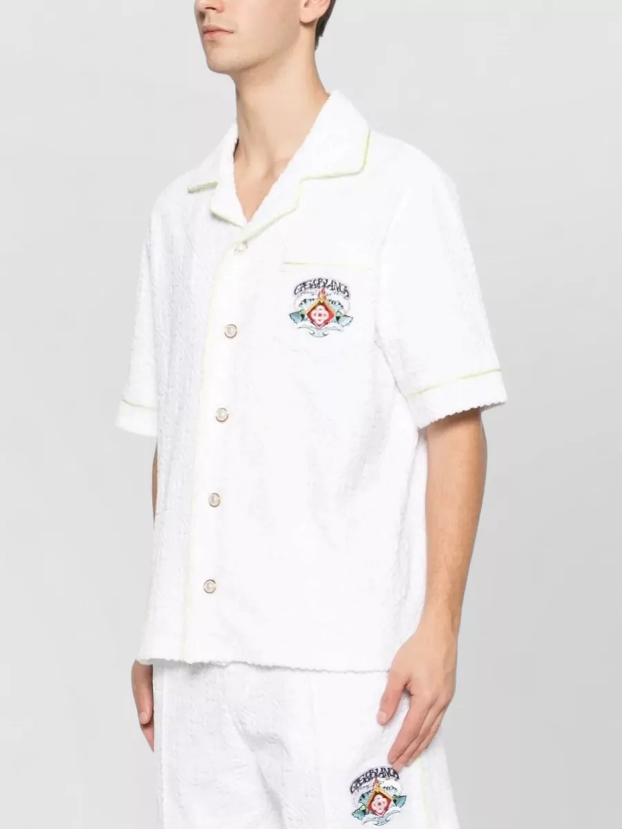 Casablanca Towelling Monogram Polo Shirt