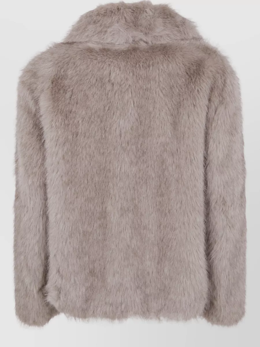 S Max Mara Cropped Faux Fur Coat