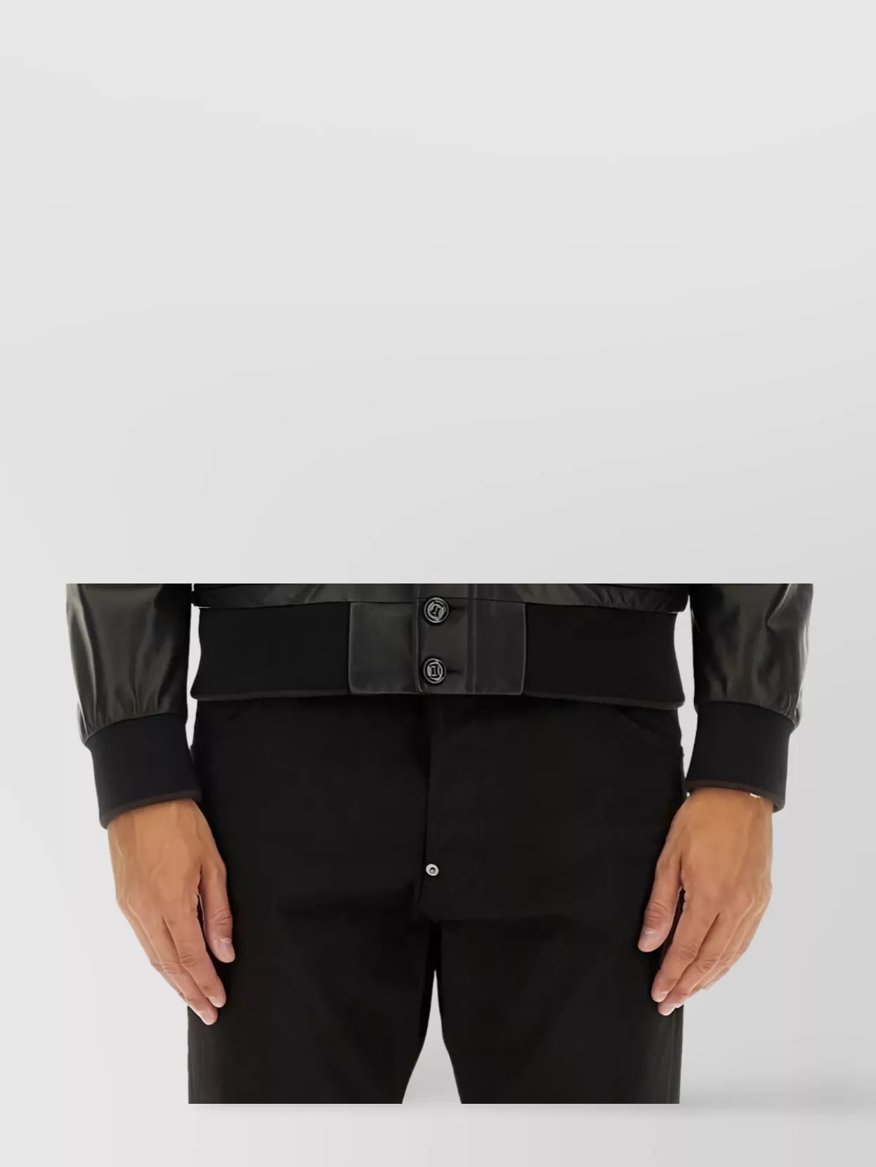 Moorer High Collar Coat Front Pockets