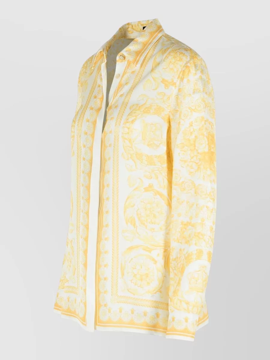 Versace Barocco Silk Shirt Baroque Pattern