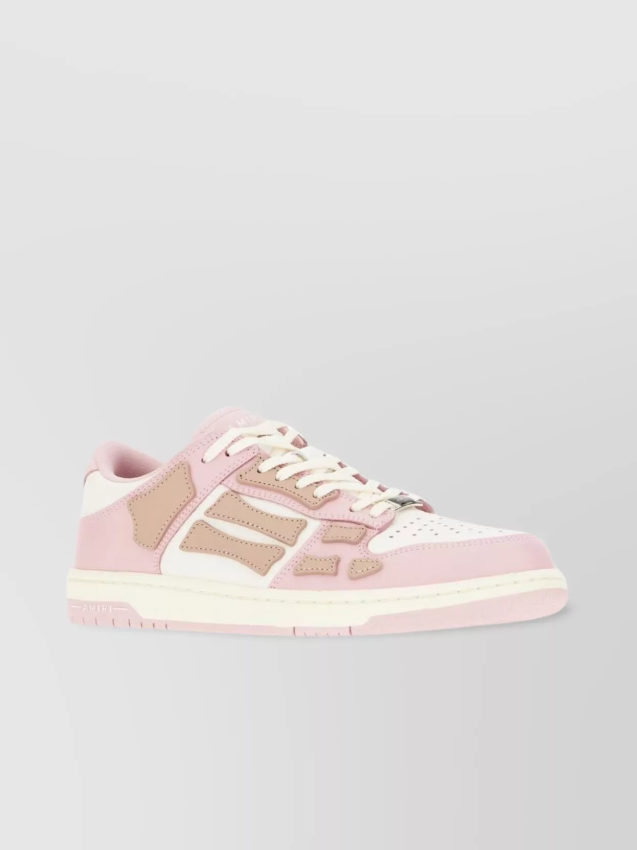 Amiri Leather High Top Sneakers With Multicolor Inserts