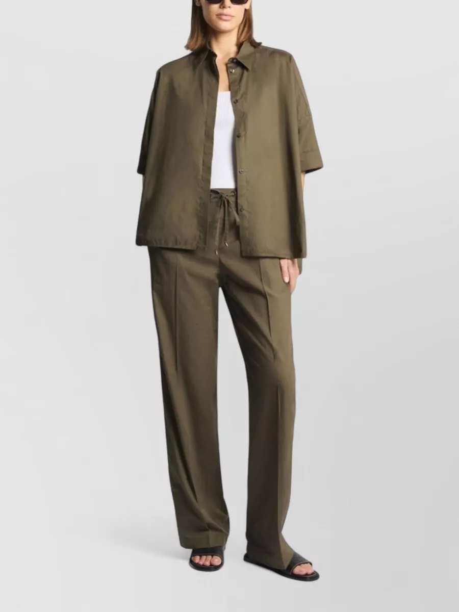 Fay Cotton Wide-Leg Trousers