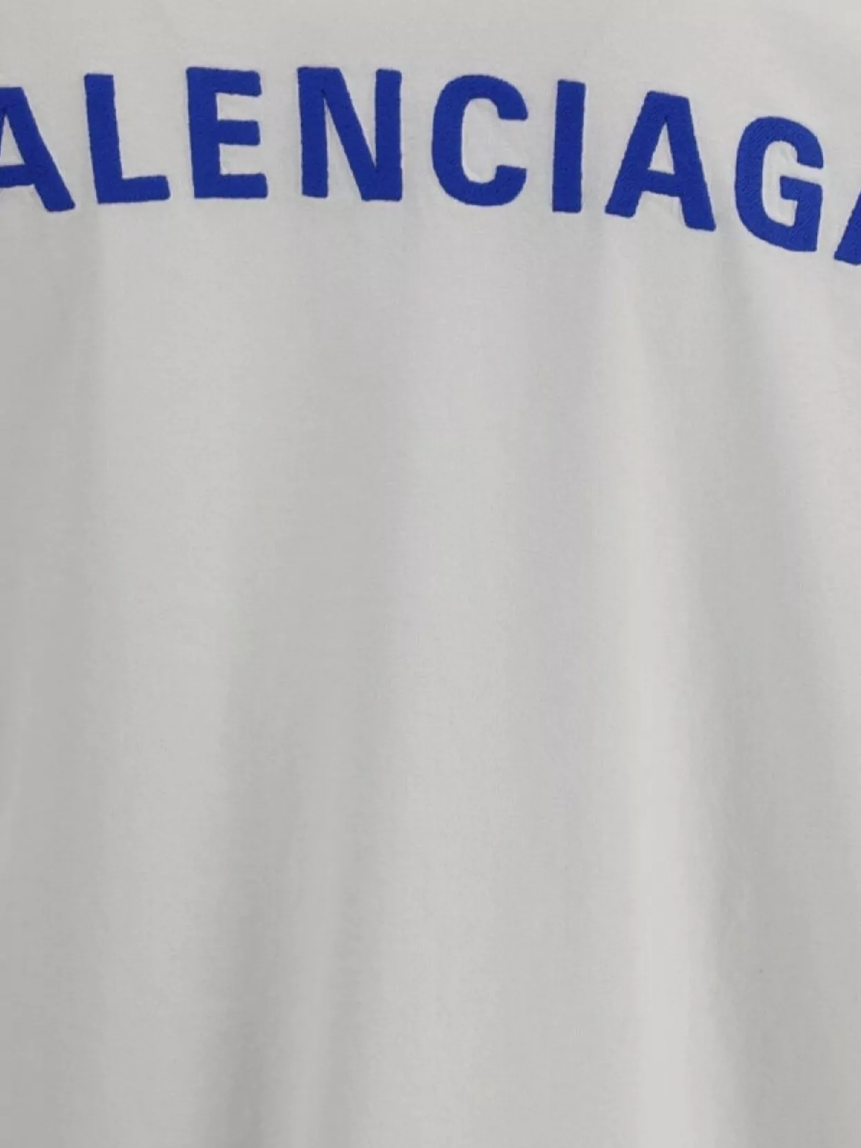 Balenciaga Distressed Logo Crew Neck T-Shirt