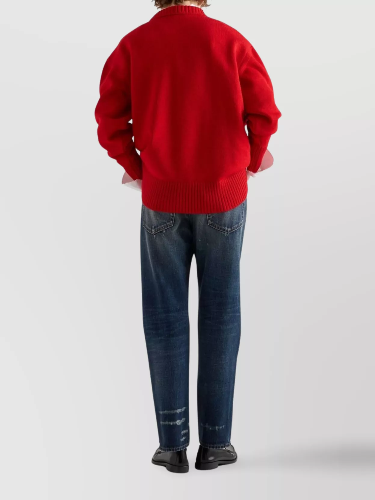 Prada Five Pocket Trousers With Distressed Faded Effect In Blue