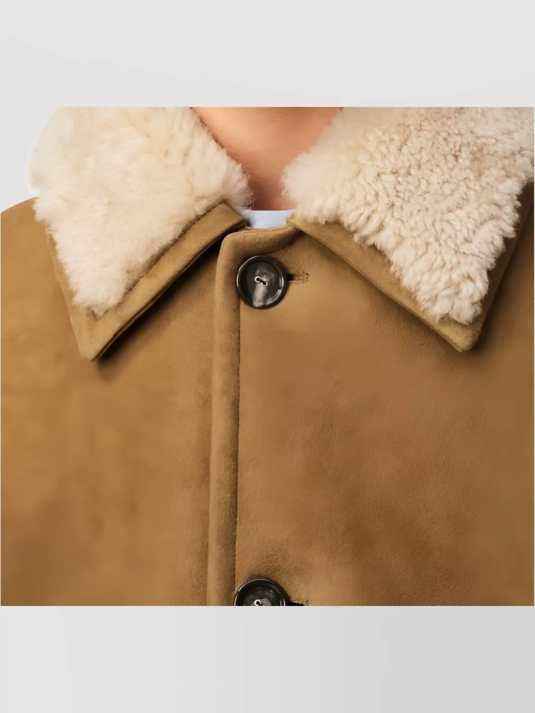 Ami Paris Shearling Leather Outerwear Featuring Pockets