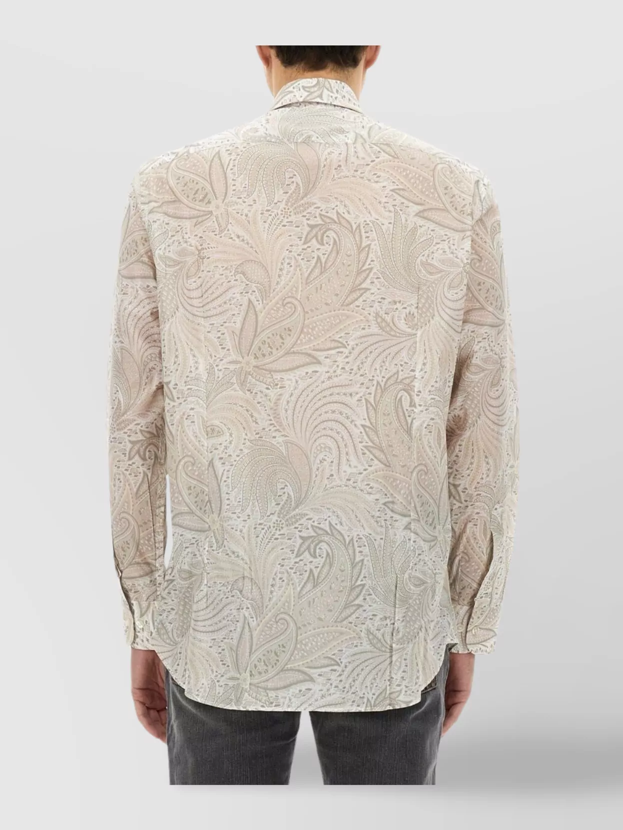 Etro Paisley Pattern Cotton Shirt With Button-Down Collar
