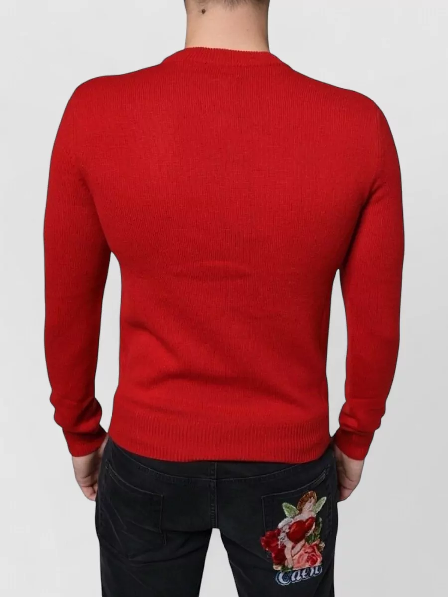 Dolce&Gabbana Virgin Wool Crew Neck Sweater