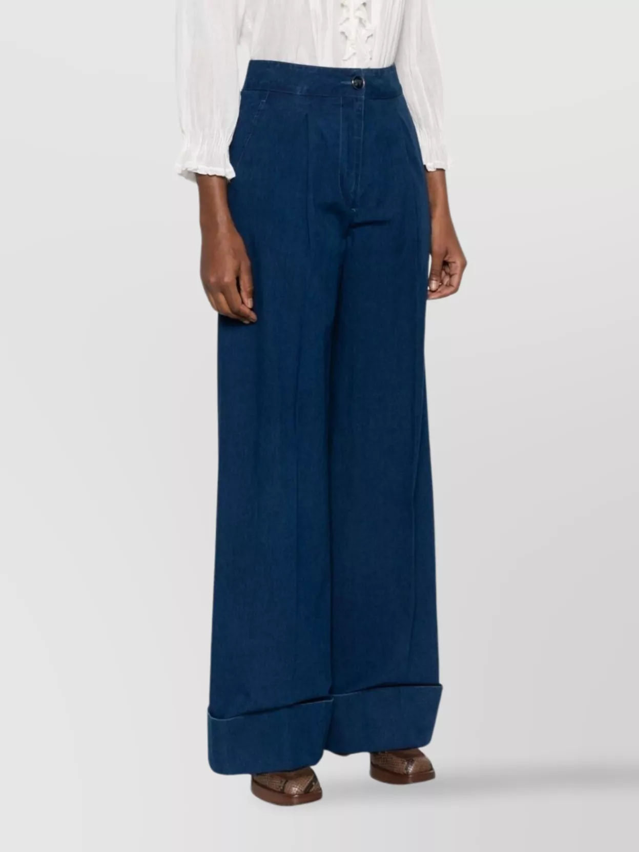 Valentino Garavani Denim Wide-Leg Trousers