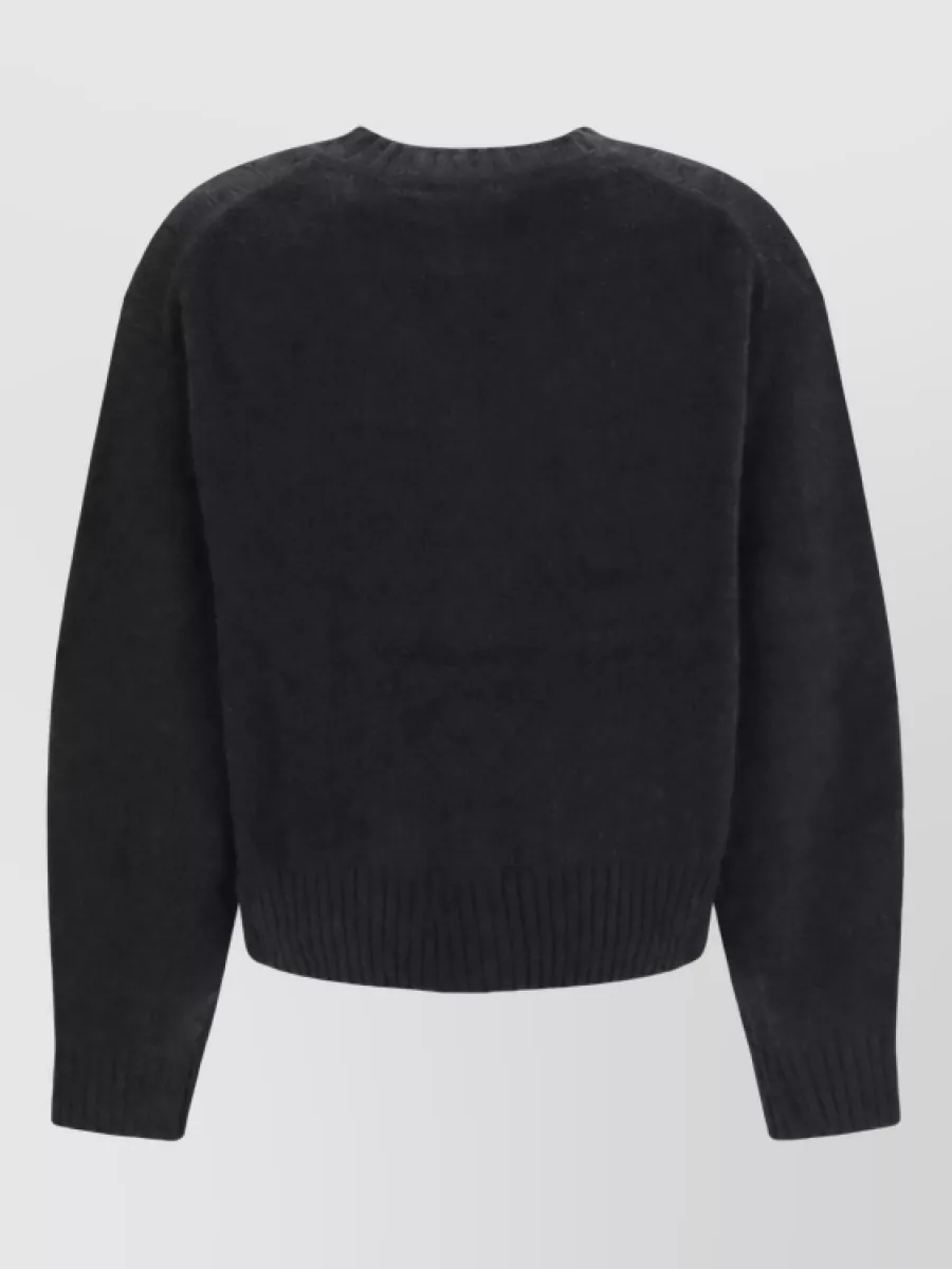 Loulou Studio Ribbed Crew Neck Cardigan