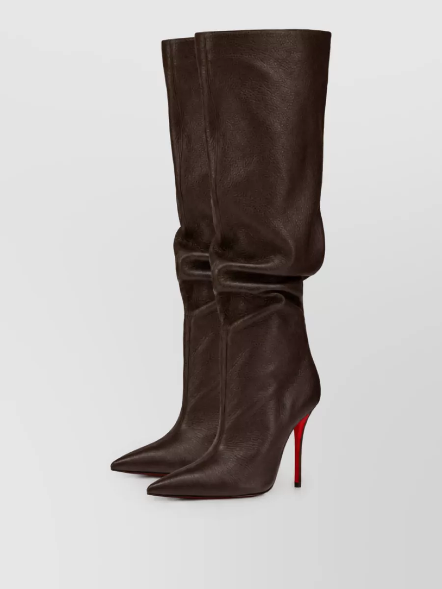 Christian Louboutin leather knee-high stiletto boots