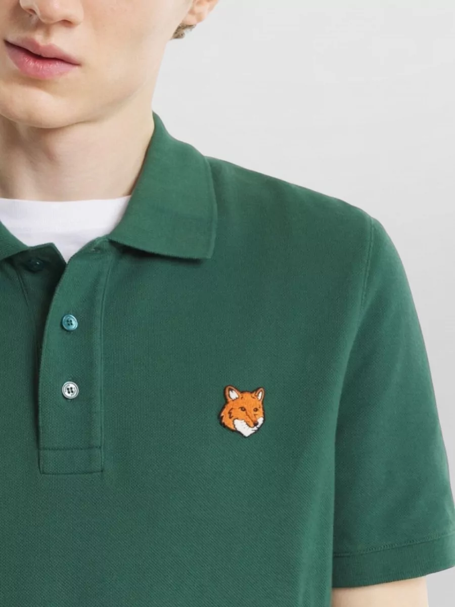 Maison Kitsuné Fox Head Cotton Polo Shirt Short Sleeves