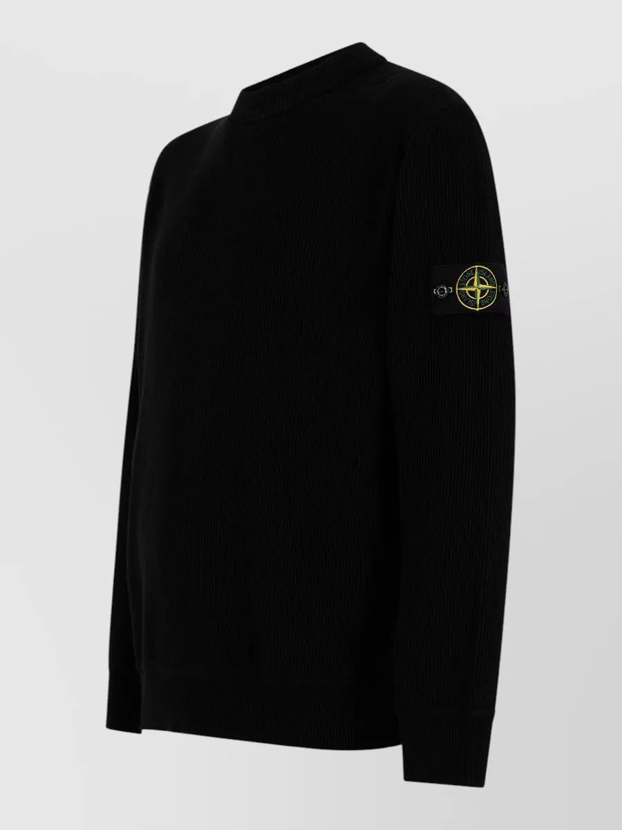 Stone Island Cotton Long-Sleeve Crew-Neck Sweater