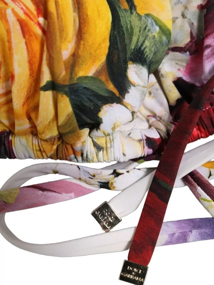Dolce&Gabbana Floral Print Triangle Bikini Top