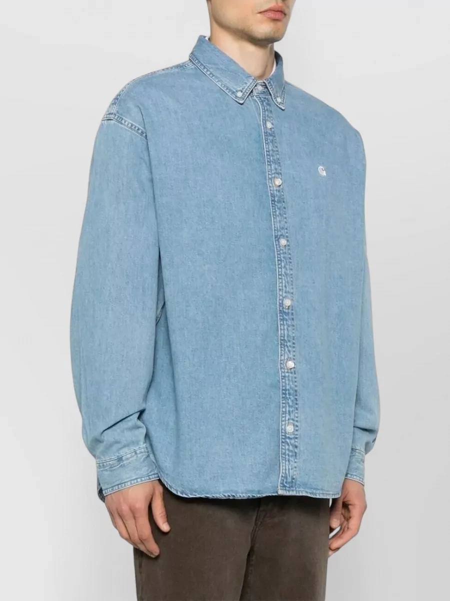 Carhartt Wip Lucas Denim Shirt Long Sleeves Collar