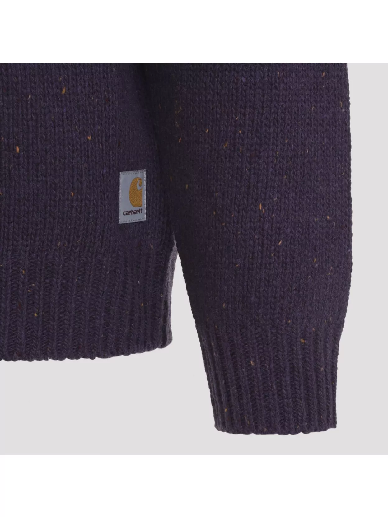 Carhartt Ribbed Cuff Knit Sweater With Hem Detail In Blue
