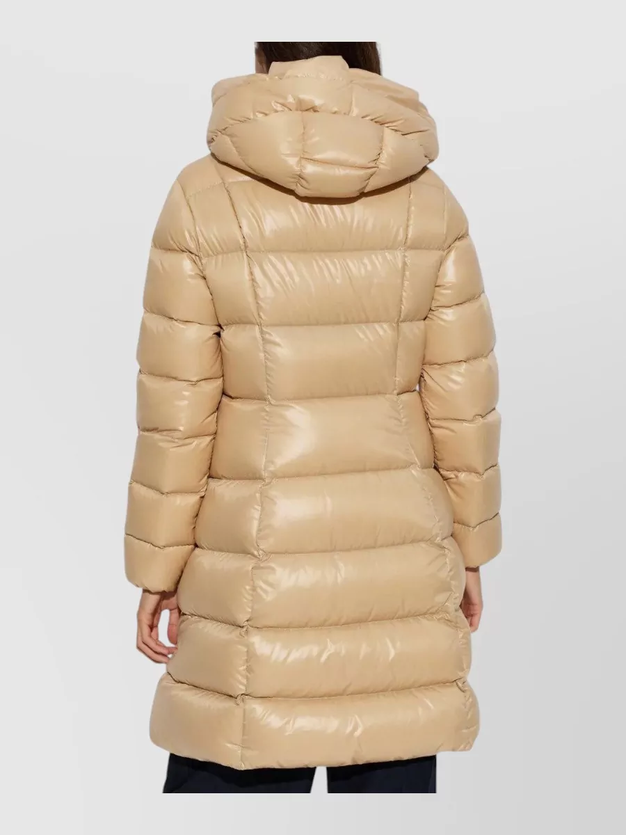 Moncler Hooded Slim-Fit Mid-Length Down Parka Coat
