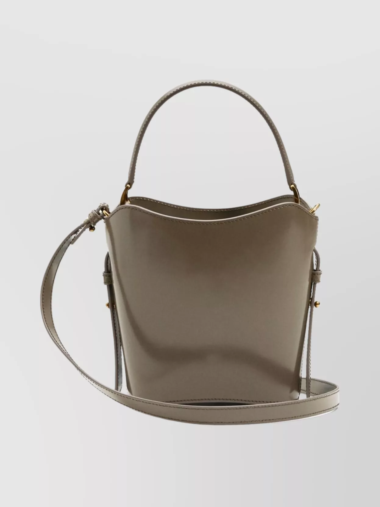 Ami Paris Adjustable Strap Leather Shoulder Bag