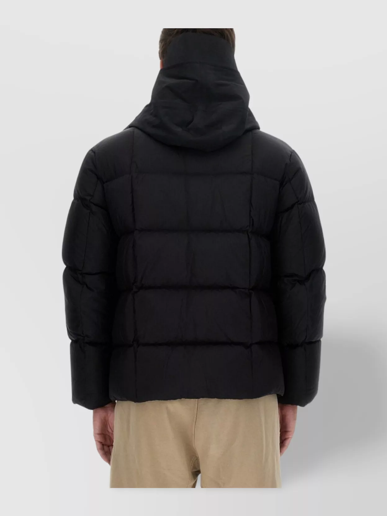 Ten C Hooded Padded Quilted Jacket Pockets