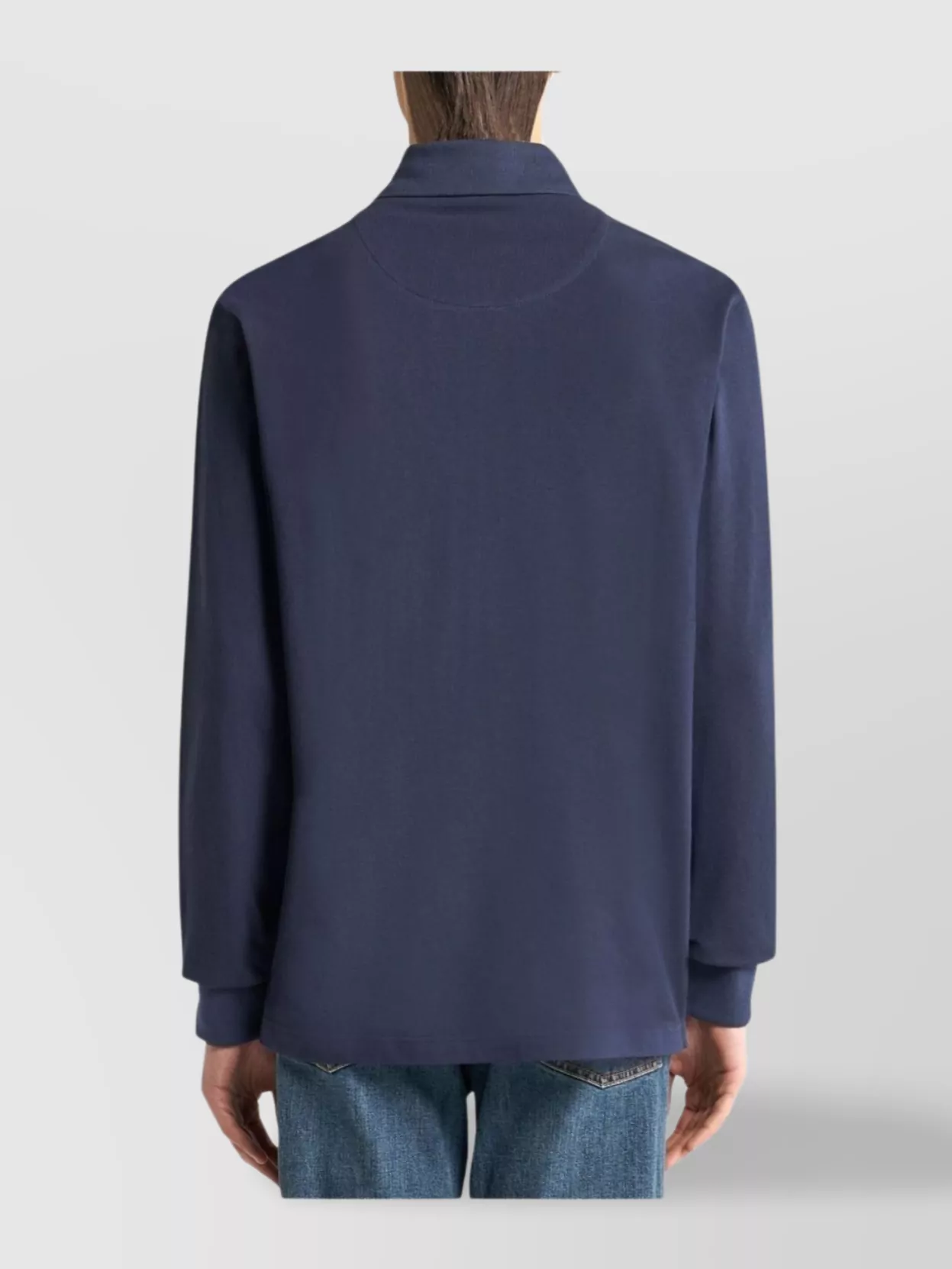 Etro Long Sleeve Polo Collar Ribbed Cuffs
