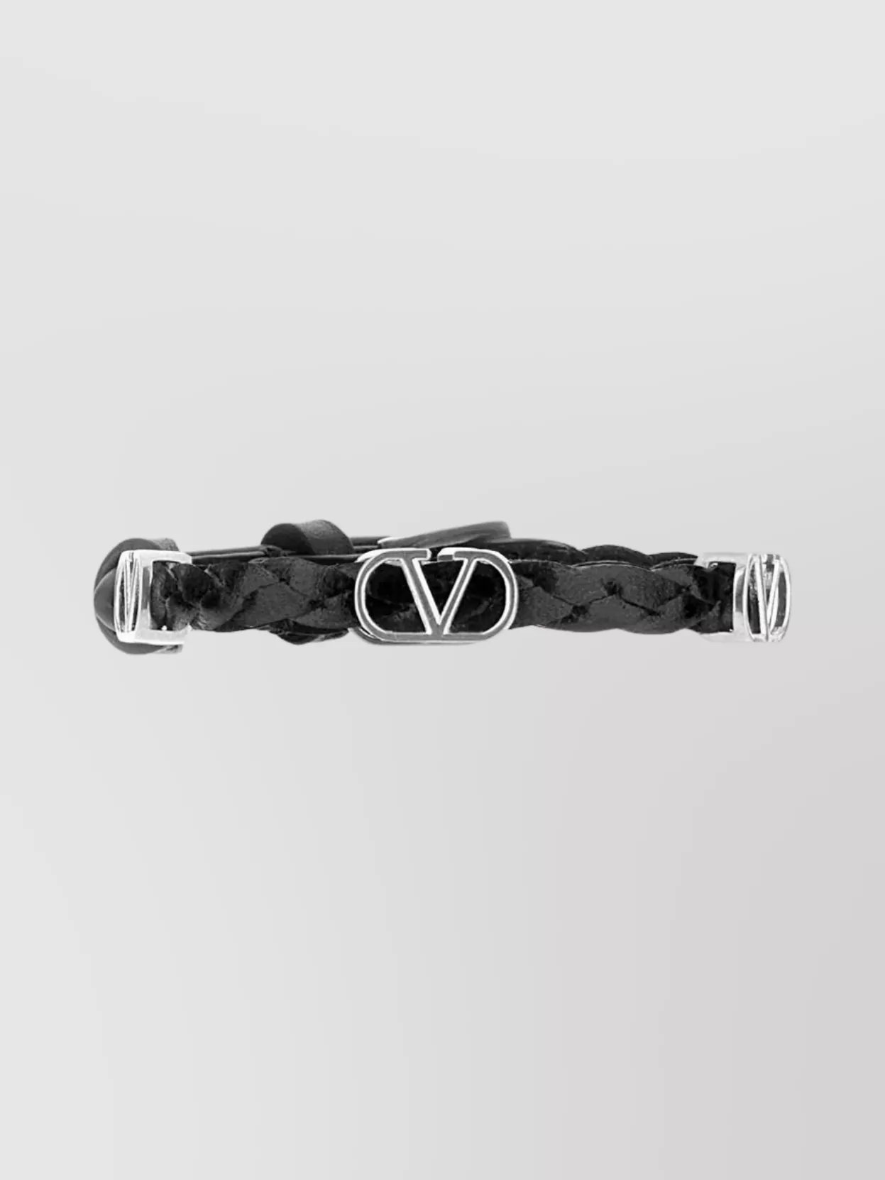 Valentino Garavani Braided Leather Bracelet For Men