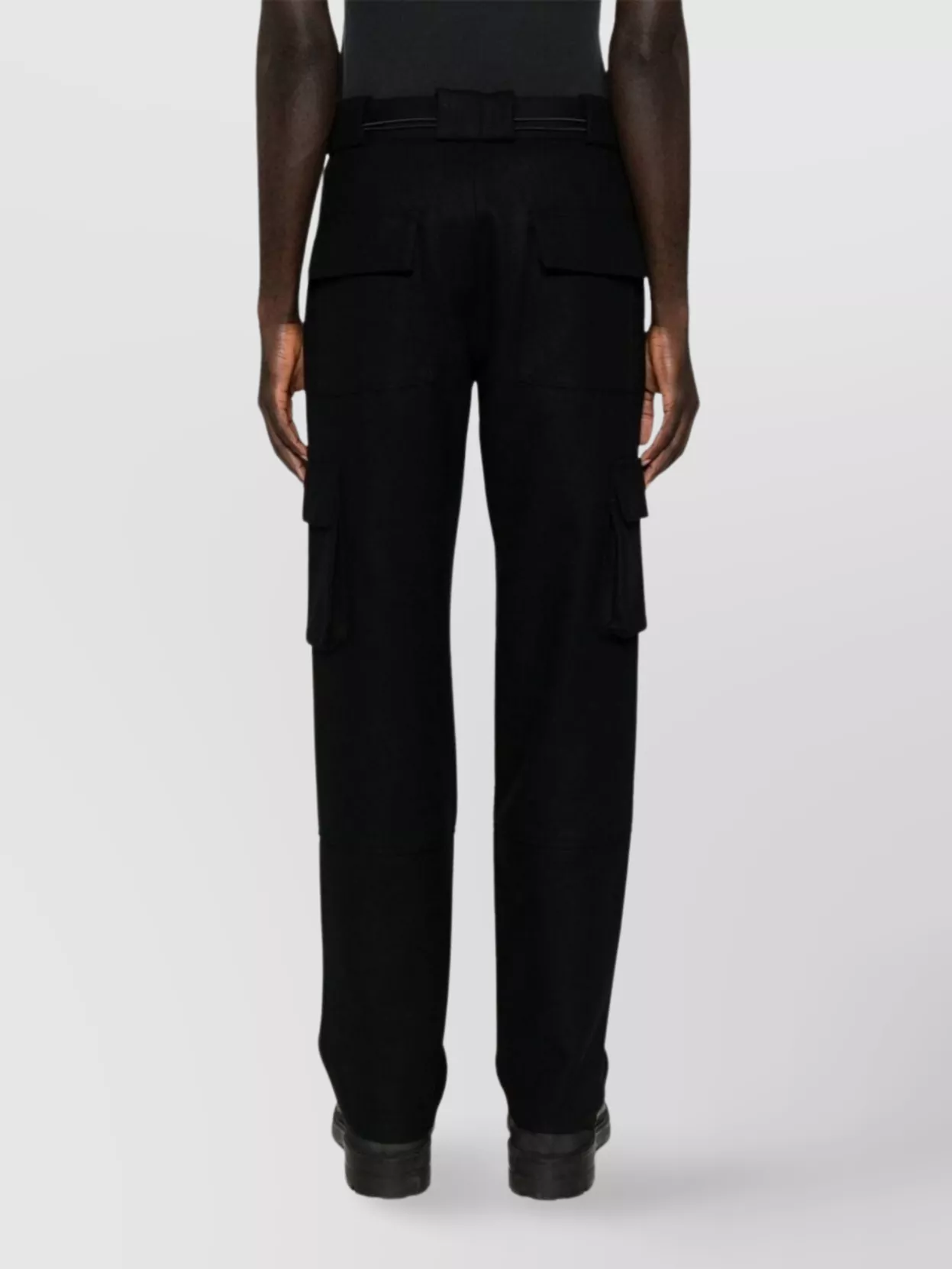 Gr10k Trousers Cargo Drawstring Waist In Black