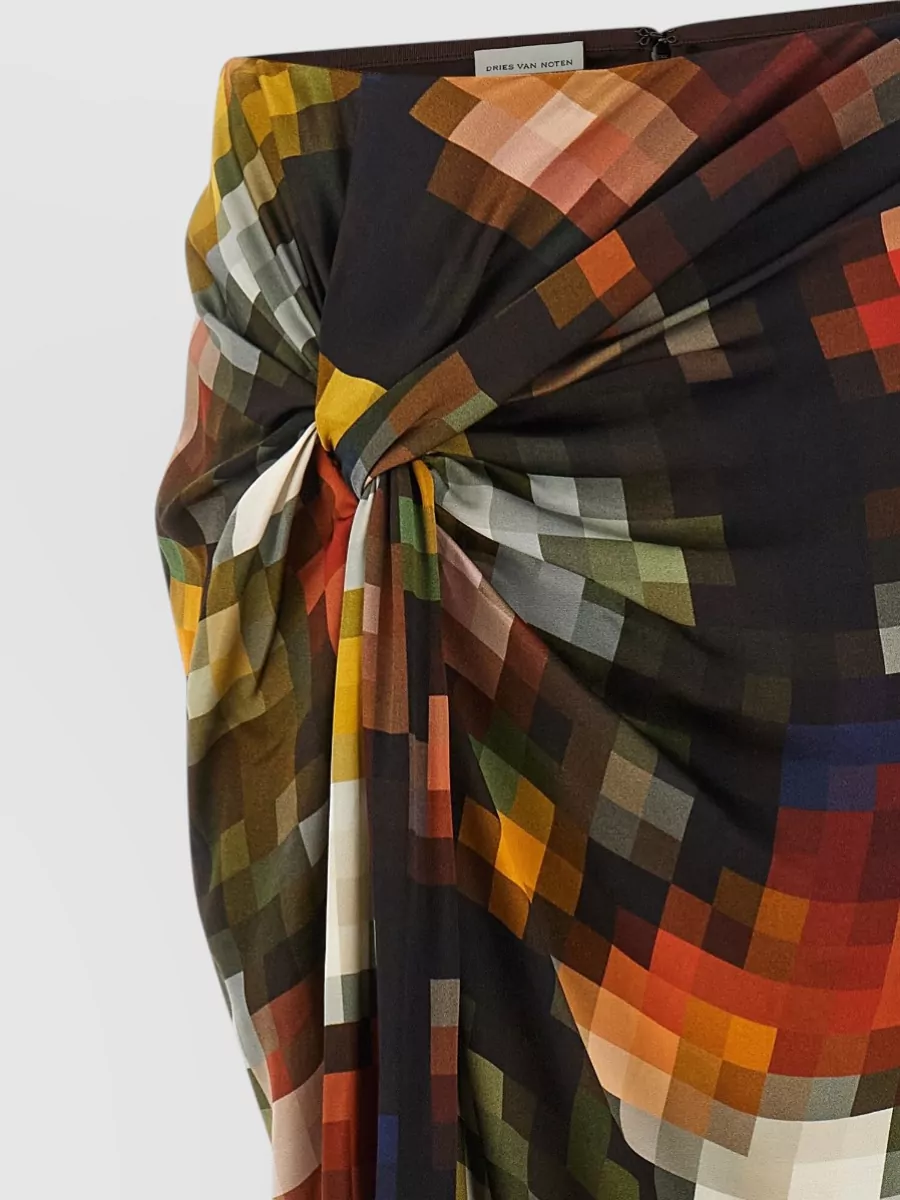 Dries Van Noten Draped Asymmetric Maxi Skirt