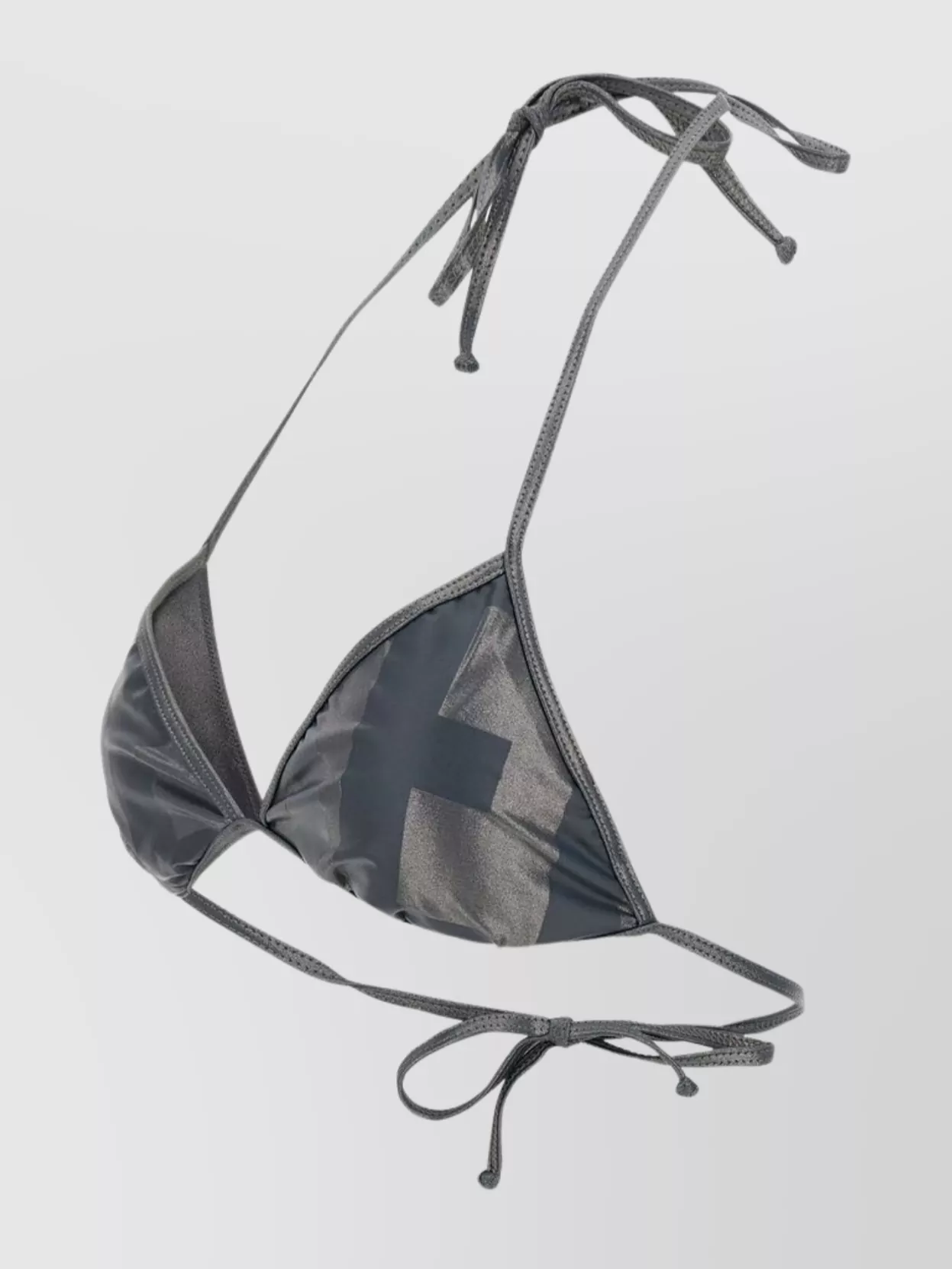 Diesel Core Triangle Halter Neck Bra Swimsuit In Grey