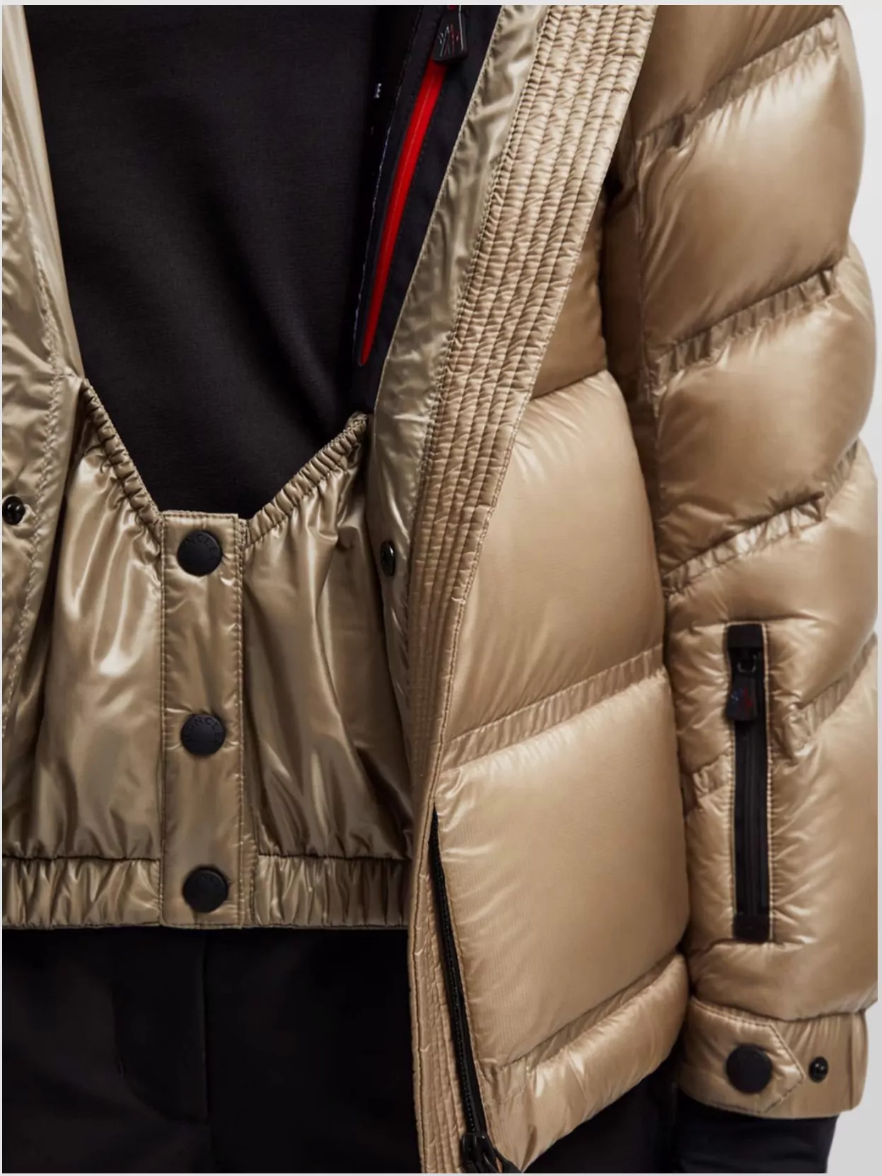 Moncler Down Jacket Short Adjustable Belt