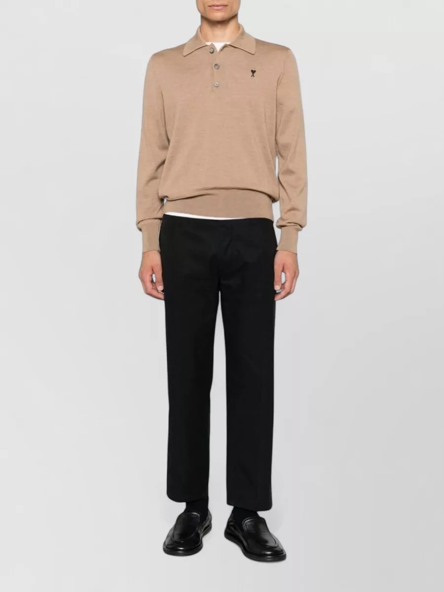 Ami Paris Wool Polo Sweater