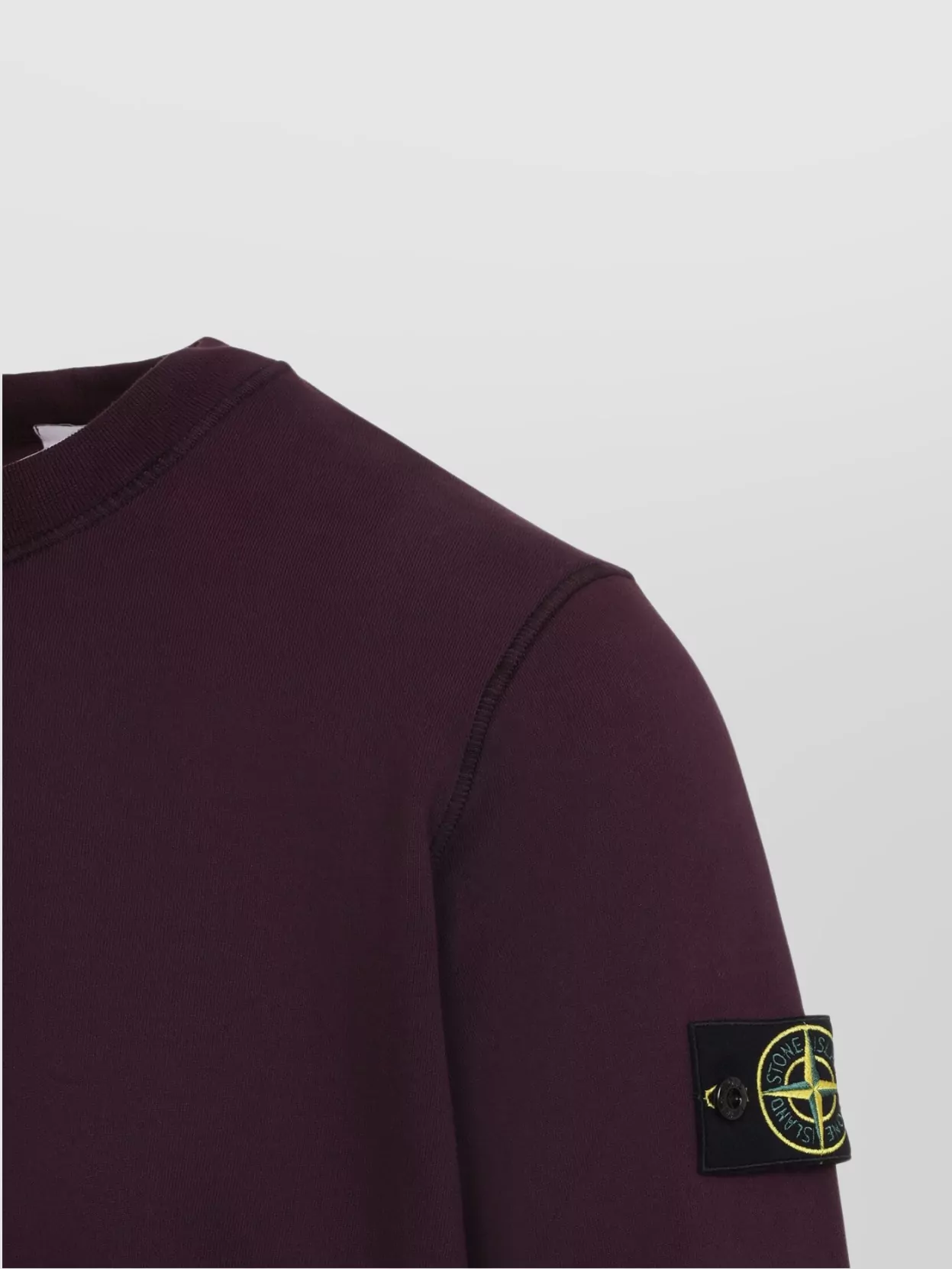 Stone Island Cotton Sweatshirt Ribbed Edges
