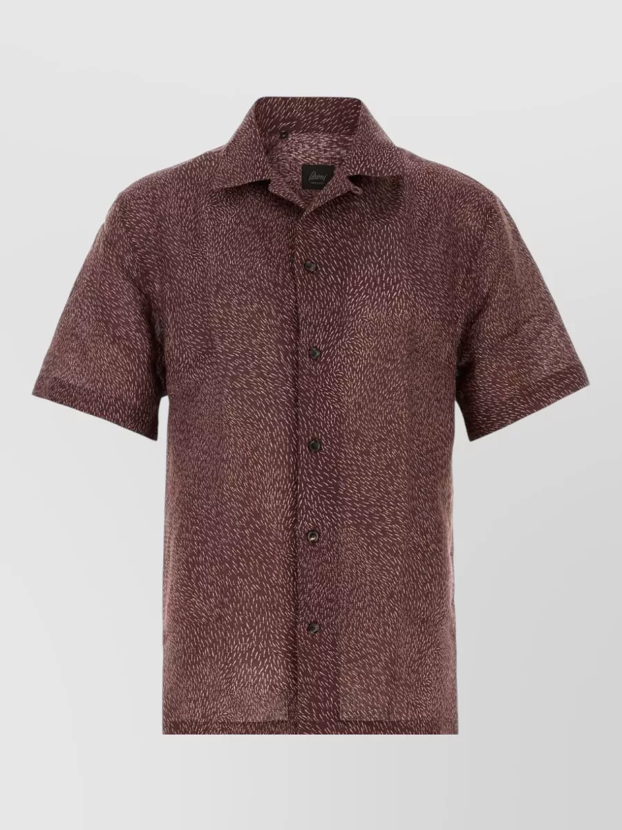 Brioni printed linen shirt