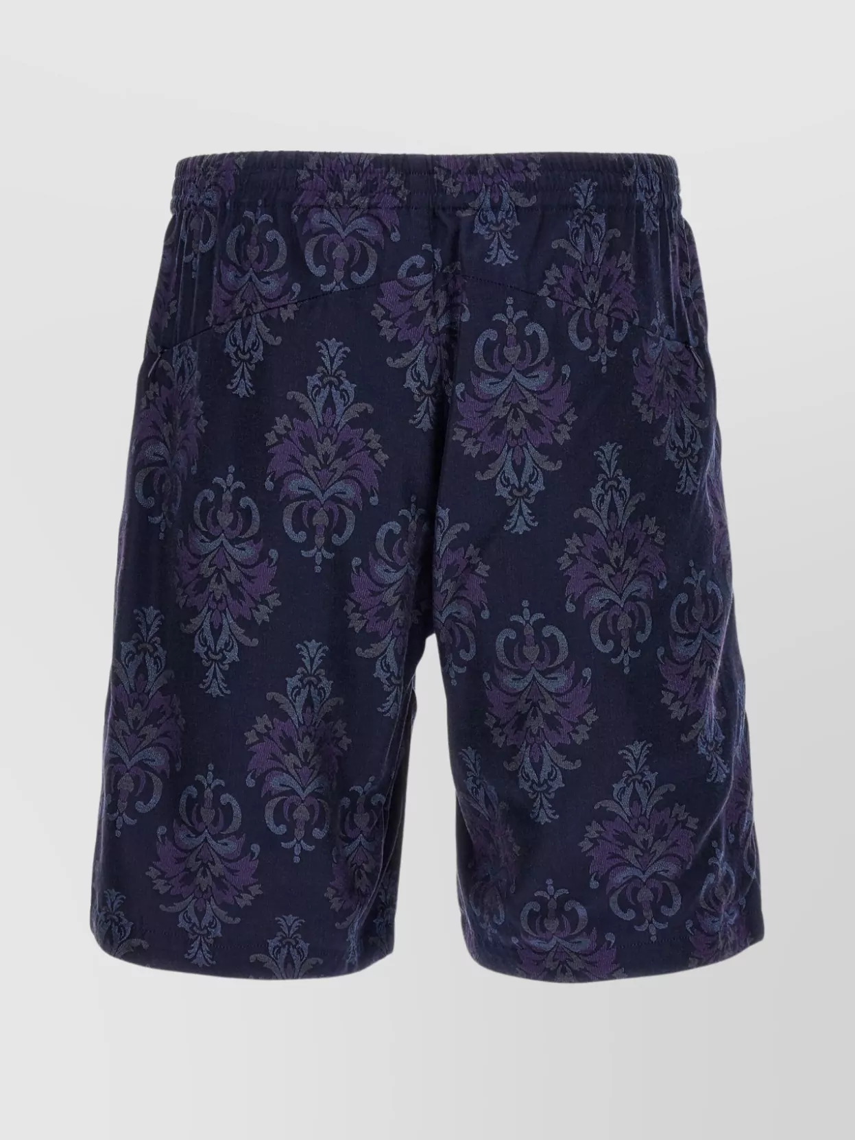 Shop Needles Knee-length Printed Bermuda Shorts With Side Pockets