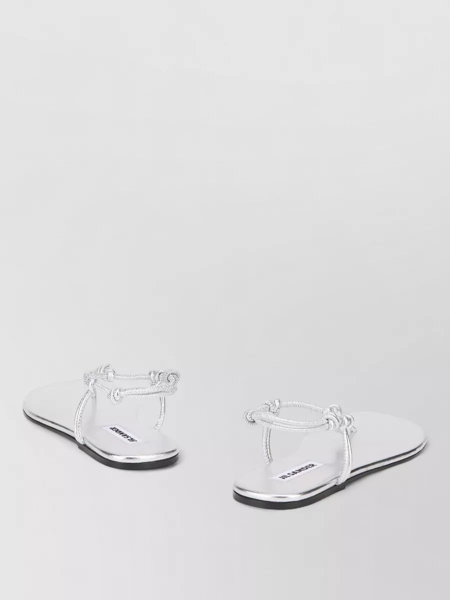 Jil Sander Leather Flat Sandals