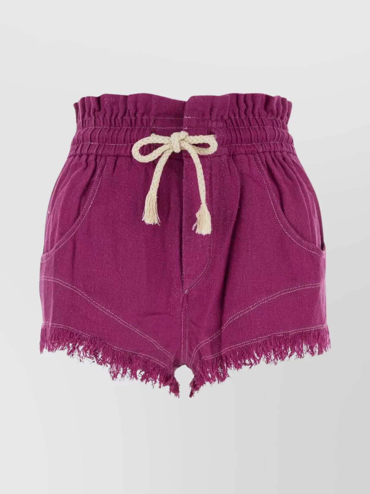 Shop Isabel Marant Étoile Silk Talapiz Shorts Back Pockets