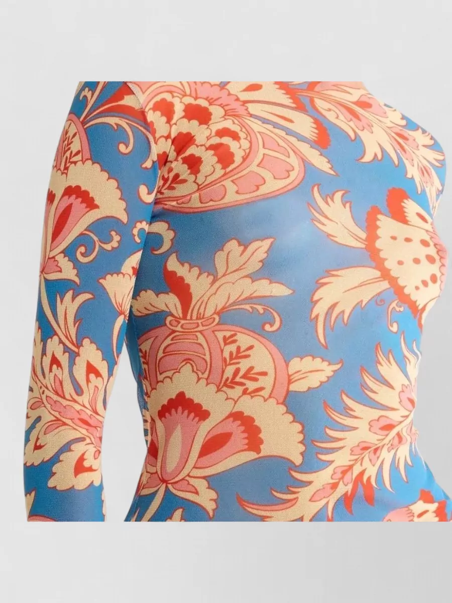 Etro Floral-Print Long-Sleeve Blouse