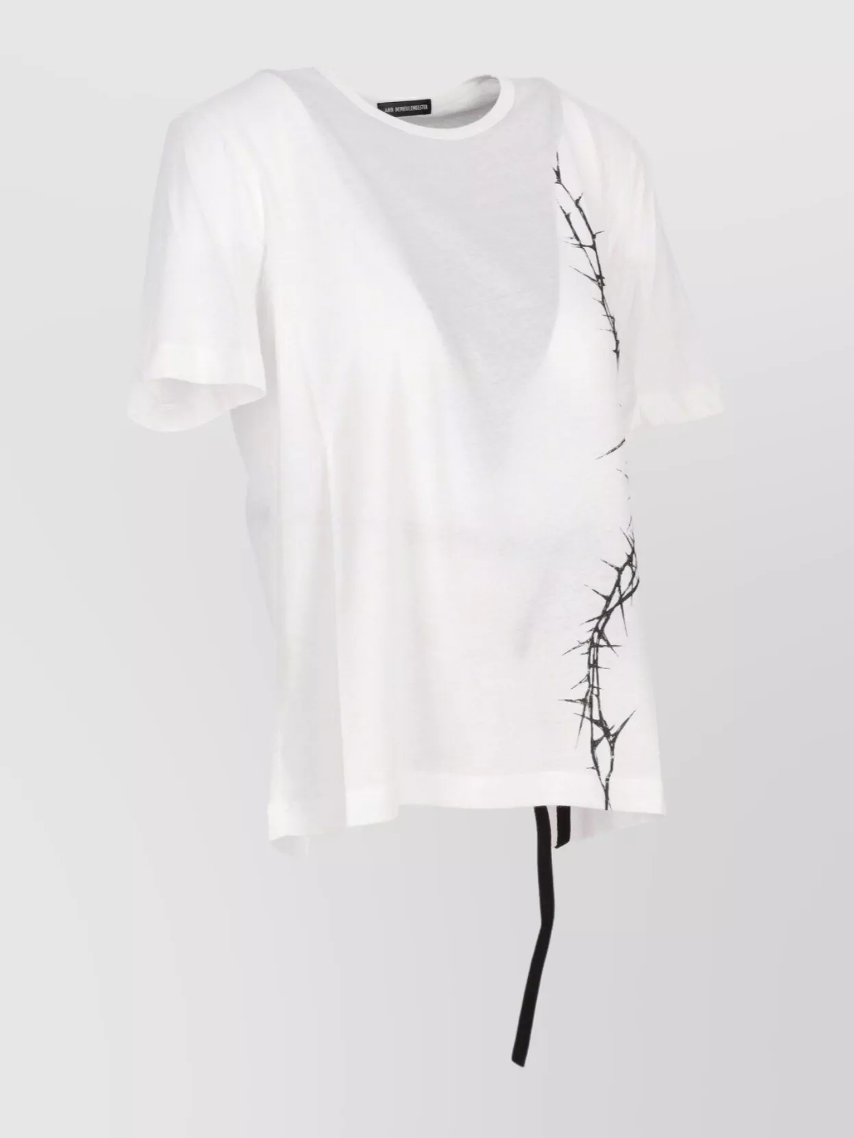 ANN DEMEULEMEESTER FANIE STANDARD FIT T-SHIRT "THORNS" PRINT BRUSHED