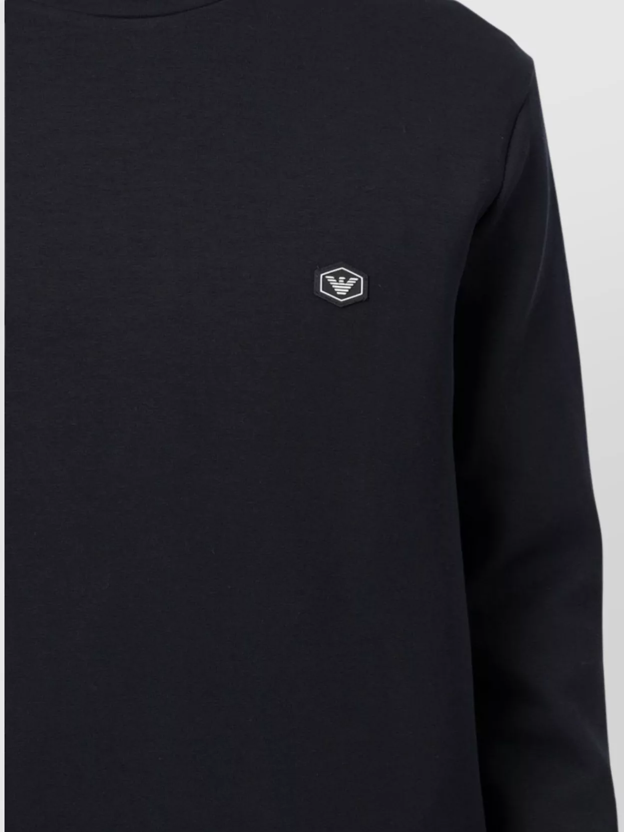 Emporio Armani Crew Neck Logo Cotton Sweatshirt