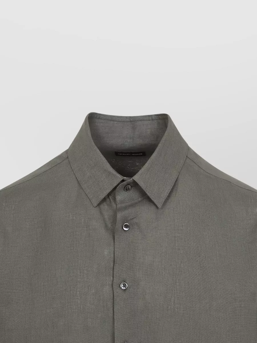 Giorgio Armani Linen Long-Sleeve Shirt