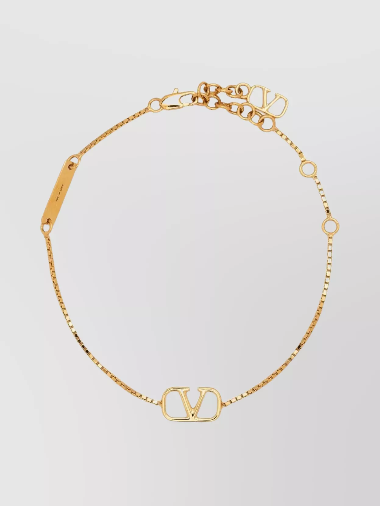 Shop Valentino Versatile Adjustable Chain Link Bracelet In Beige