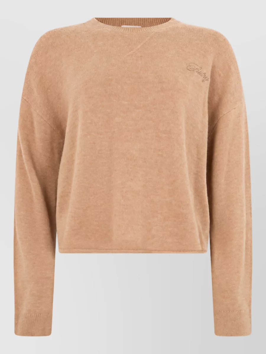 Autry Wool cashmere cropped crewneck sweater