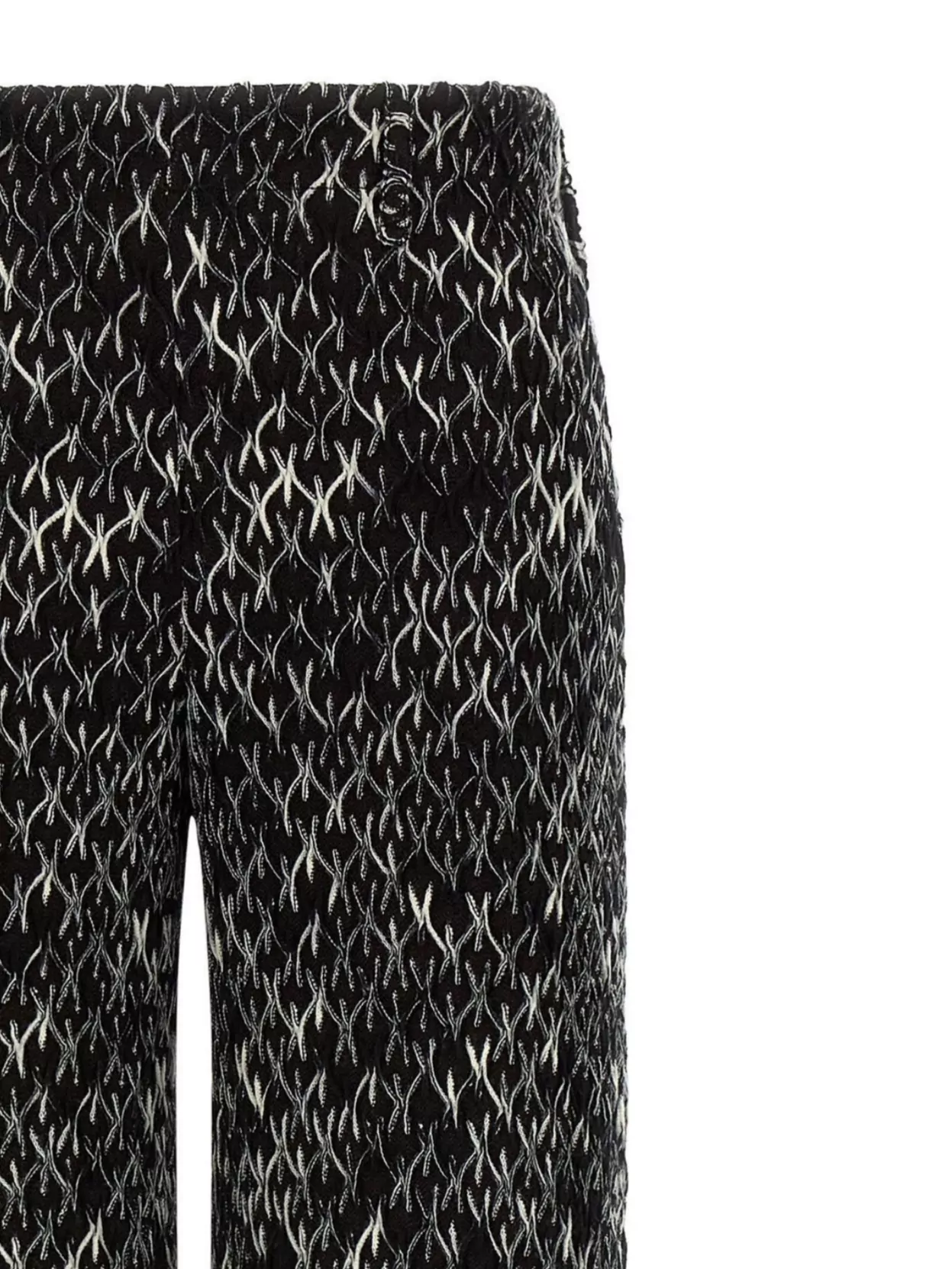 Missoni Crochet-knit Space-dyed Wool-blend Wide-leg Pants In Black