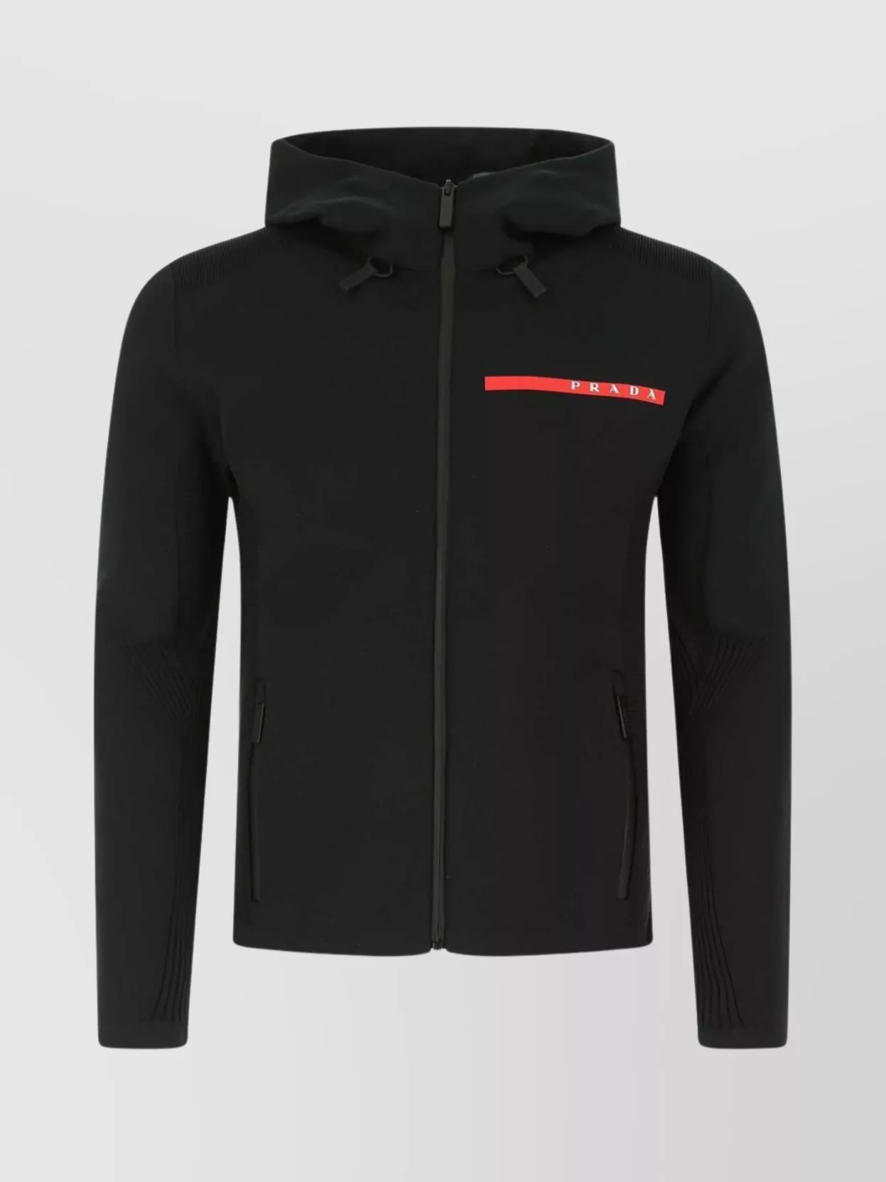 Prada Sweatshirt Hooded Design Stretch Polyester Blend