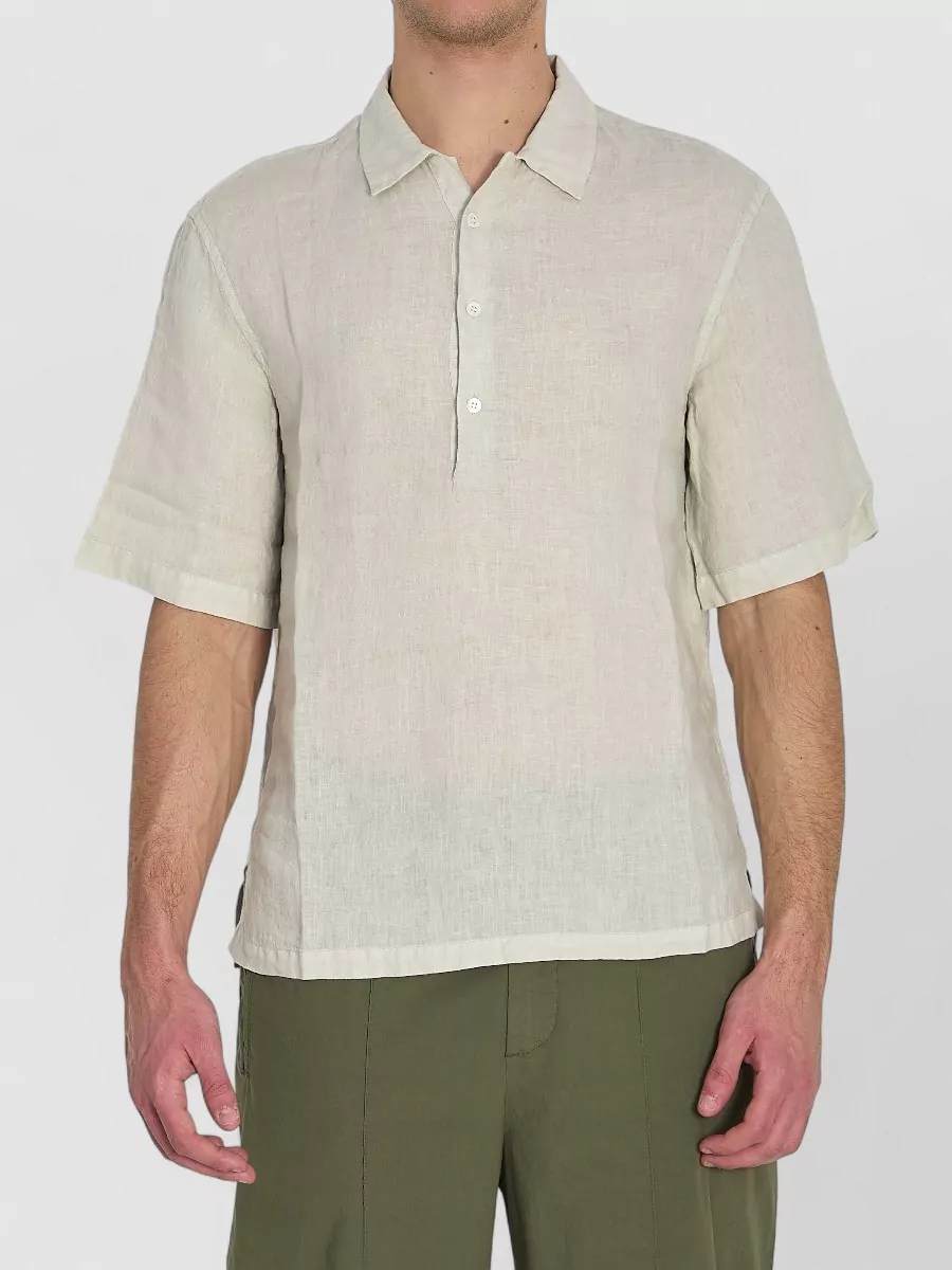 Barena Linen Short-Sleeve Regular-Fit Shirt