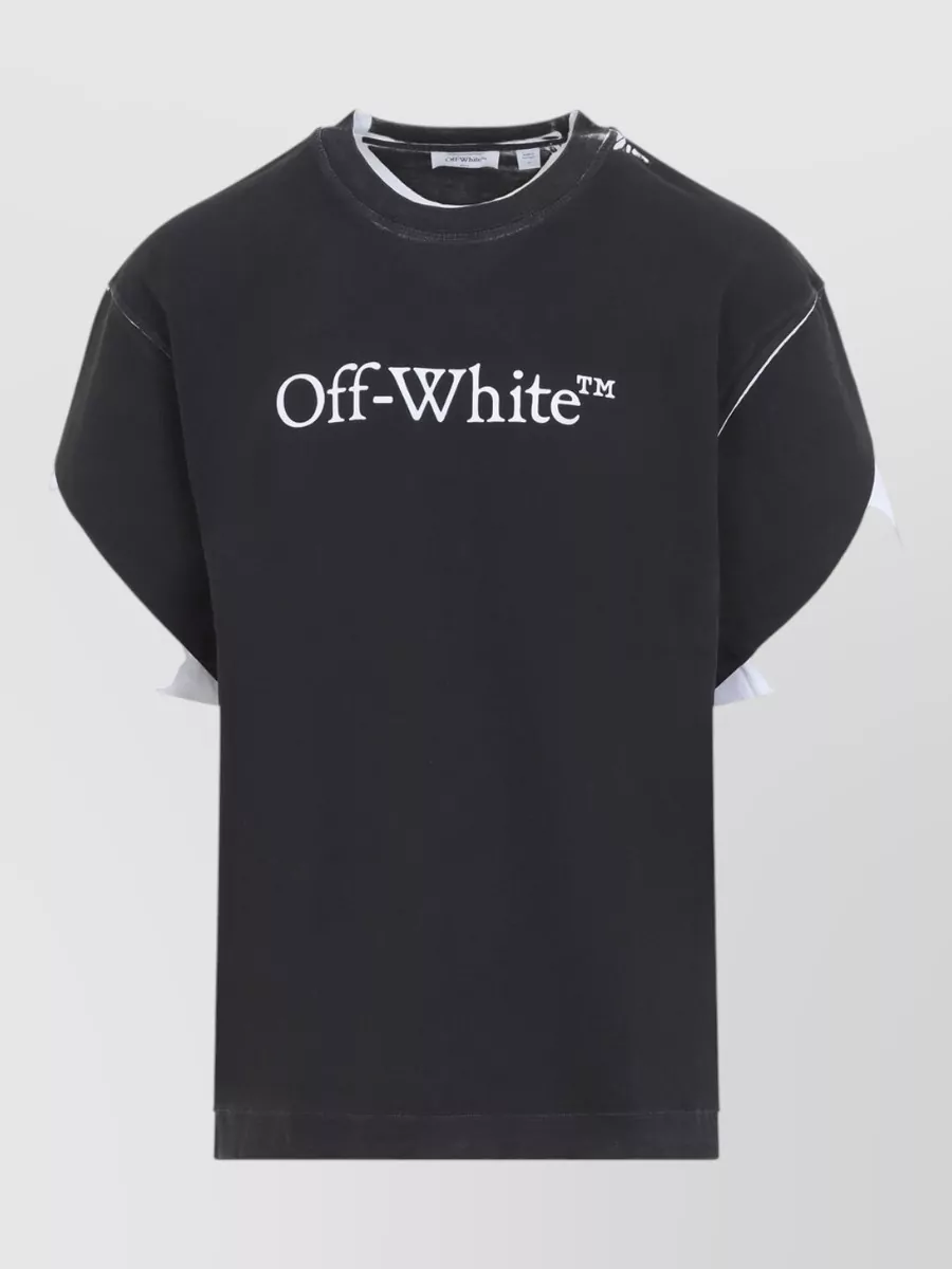 Off-White logo print oversized cotton t-shirt