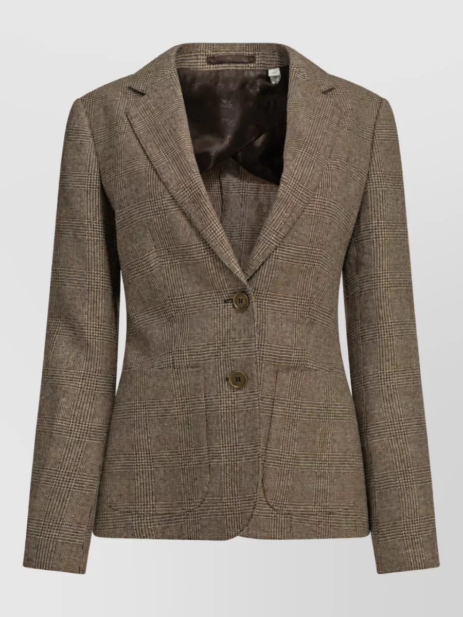 Burberry Single-Breasted Checked Blazer
